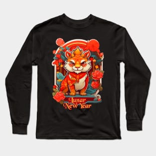 Lunar Chinese New year illustration Long Sleeve T-Shirt